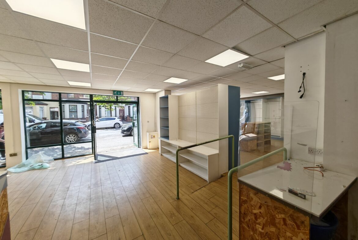 79b,c, d Springfield Road, Belfast BT12 7AE. 1200 sq ft beside the popular Blackstaff Mill where lots of food, artist, music, supermarket.