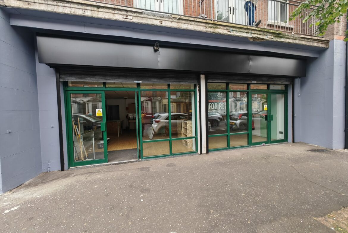 79b,c, d Springfield Road, Belfast BT12 7AE. 1200 sq ft beside the popular Blackstaff Mill where lots of food, artist, music, supermarket.