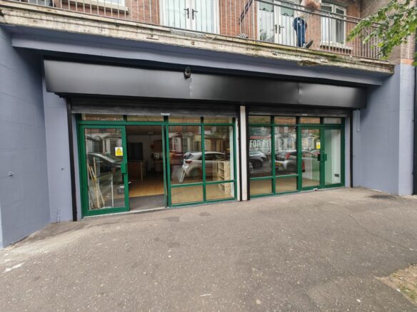 79 b&c Springfield Road, Belfast BT12 7AE. 650 sq ft road front shops, with electric roller shutters